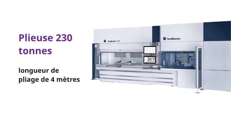 Pliage Métal | Plieuse Trumpf 230 tonnes | Réparation pièces métalliques | L’atelier du Laser, Drôme Ardèche