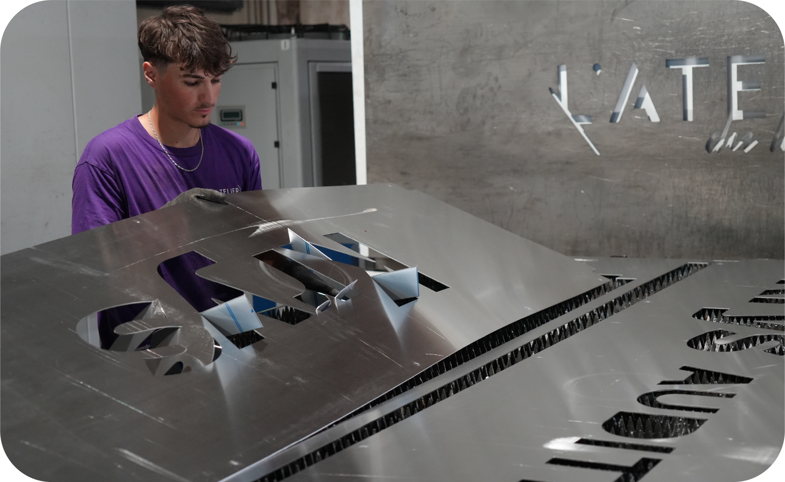 Découpe Laser Décorative, Enseigne, Signalétique, L’atelier du Laser, Drôme, Ardèche